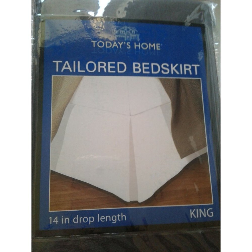 Today’s Home King Bed Skirt Brown Microfiber Classic Tailored  Dust Ruffle